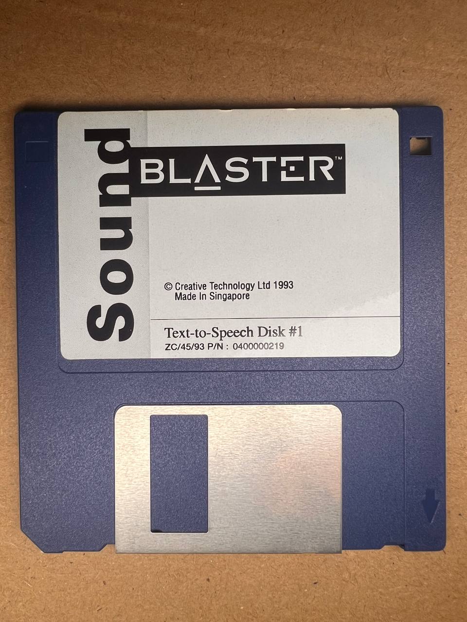 Sound Blaster Text-to-Speech Disk #1, Creative Technology 1993