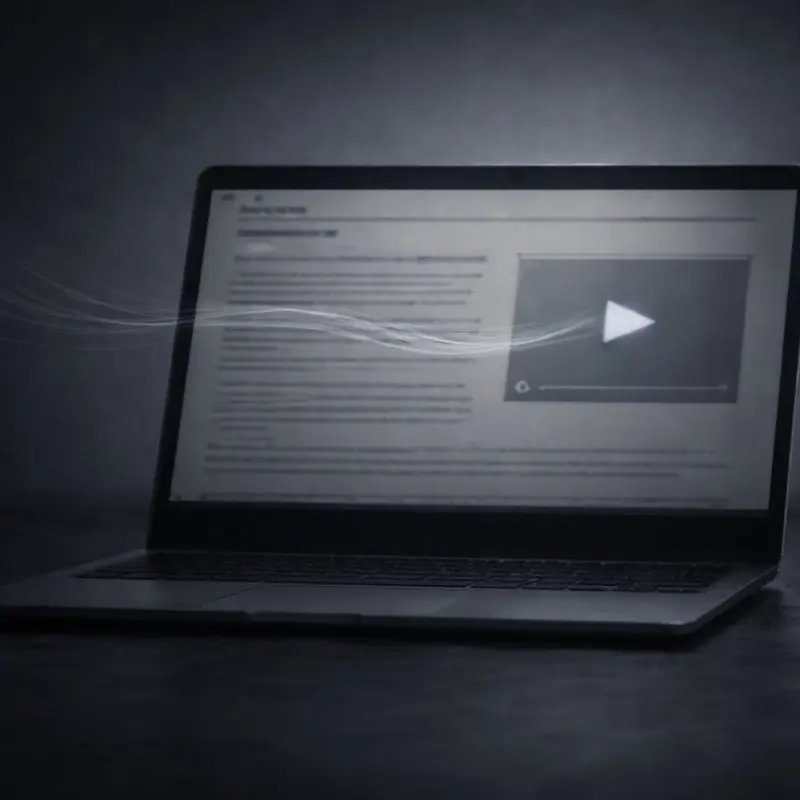 Laptop mit Text und OKAYPLAY Player